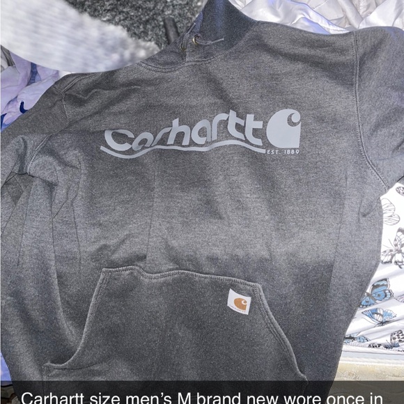 Carhartt Charcoal Men's Hoodie - Picture 1 of 1